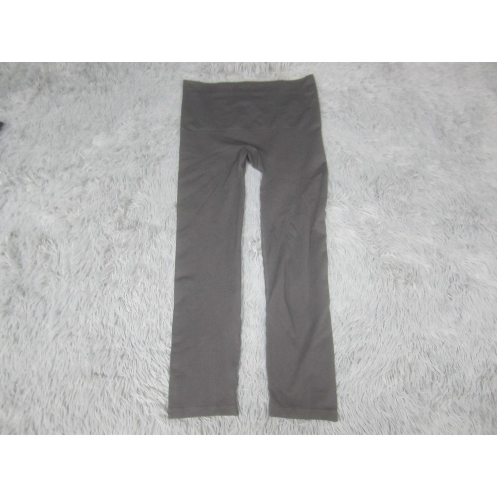 Slim & Tone Leggings Womens 1X Gray High Rise Shaping Ankle Yoga Pants Stretch